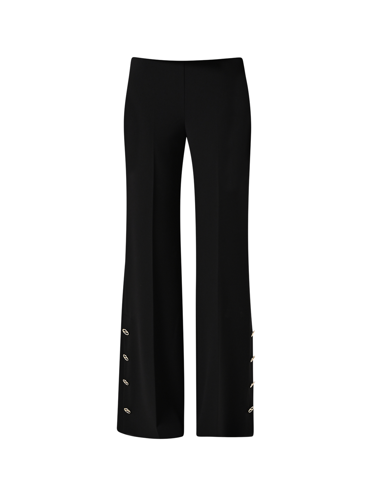 Pantaloni Palazzo in Scuba Mano Crepe Neri