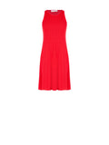 Abito in maglia plissé rosso fragola