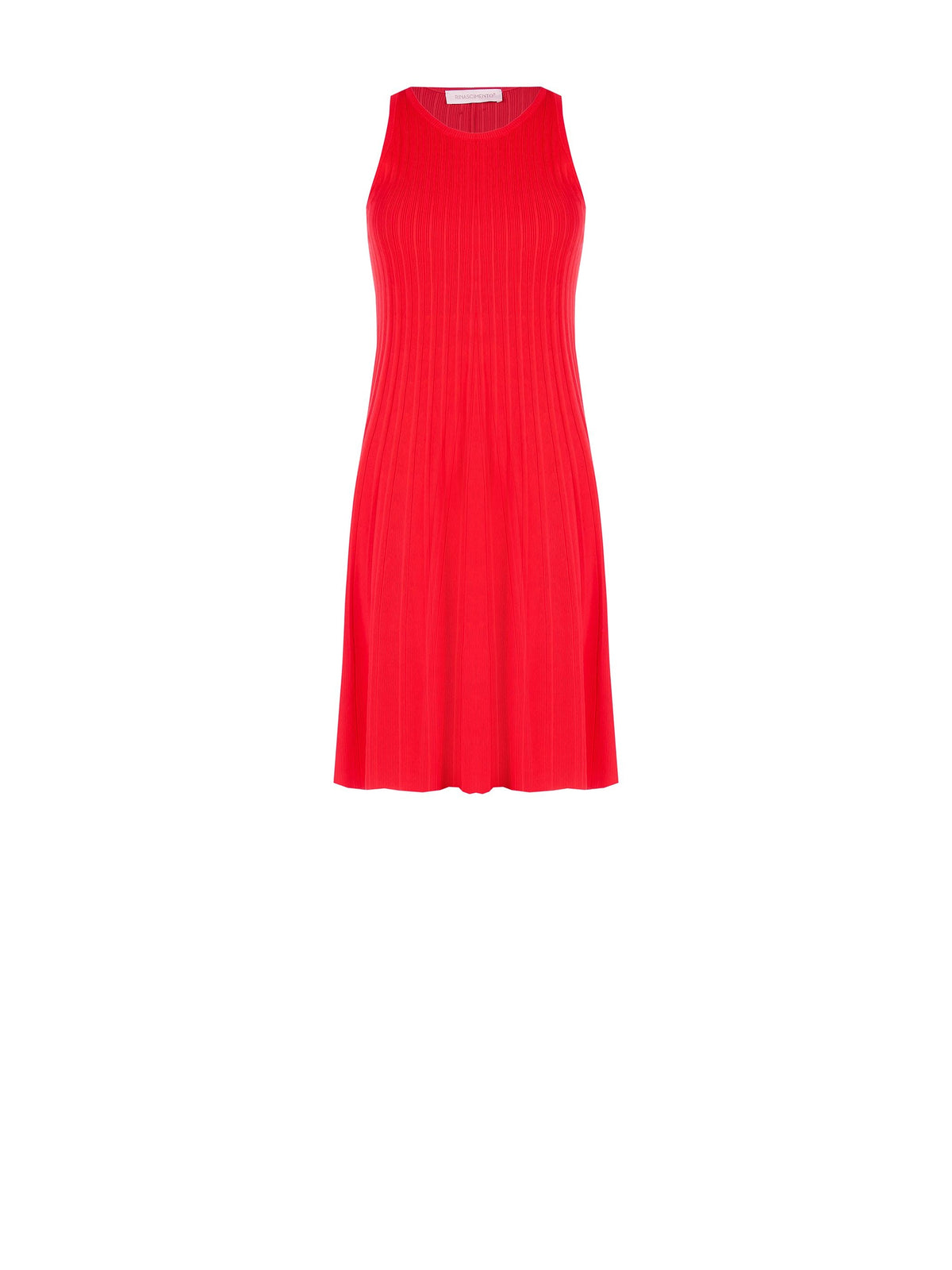 Abito in maglia plissé rosso fragola