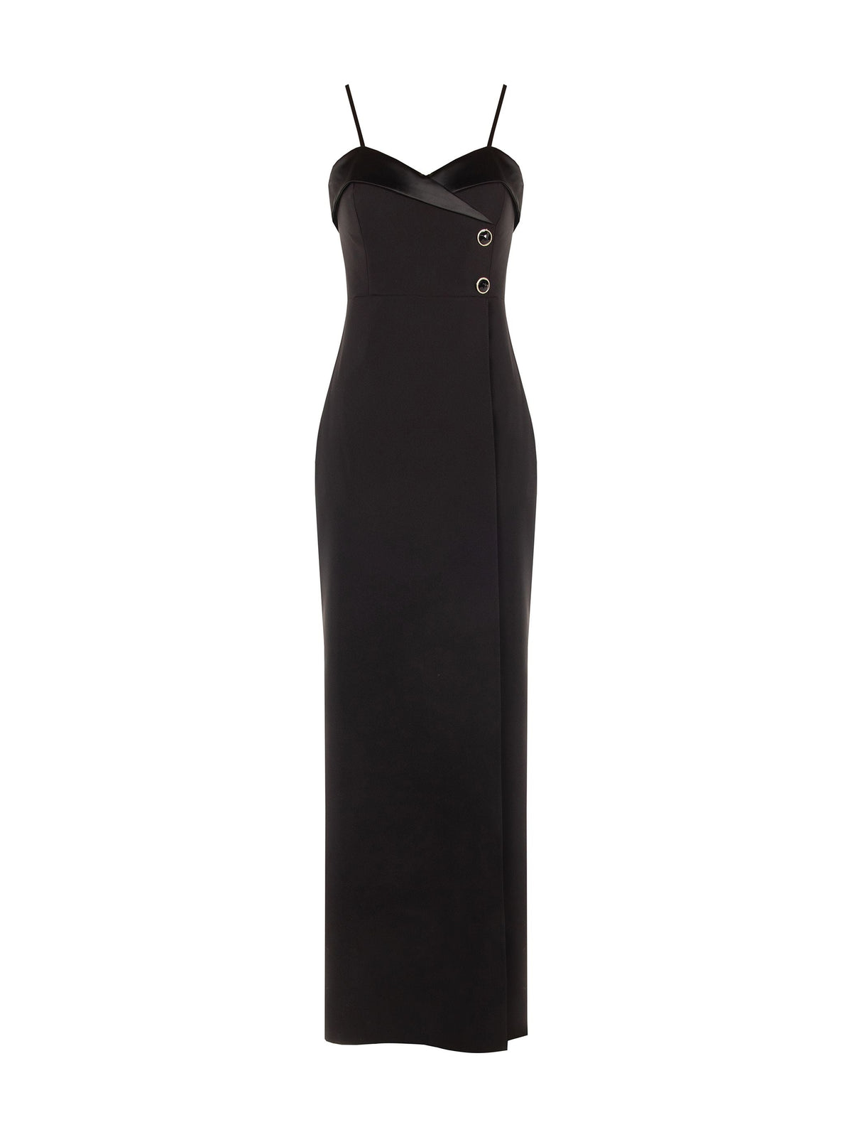 Tuta bustier nera con rever lucido