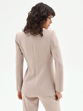 Giacca Studio tortora beige con chiusura a portafoglio
