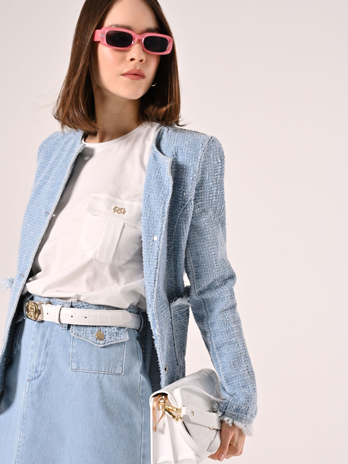 T-Shirt Bianca Utility Pockets