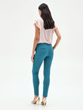 Pantalone slim blu ottanio