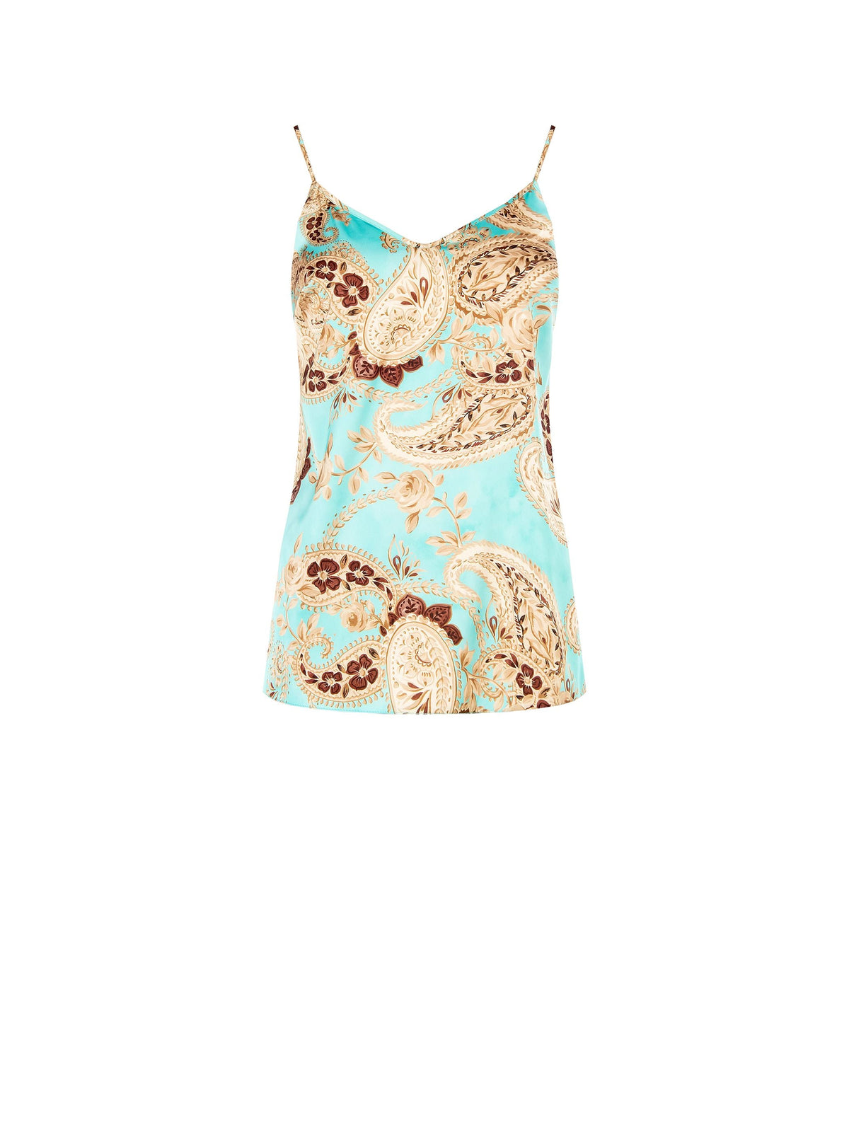 Top stampa Paisley Verde Acqua