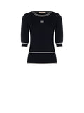 Maglia a Maniche corte con Bordi a Contrasto