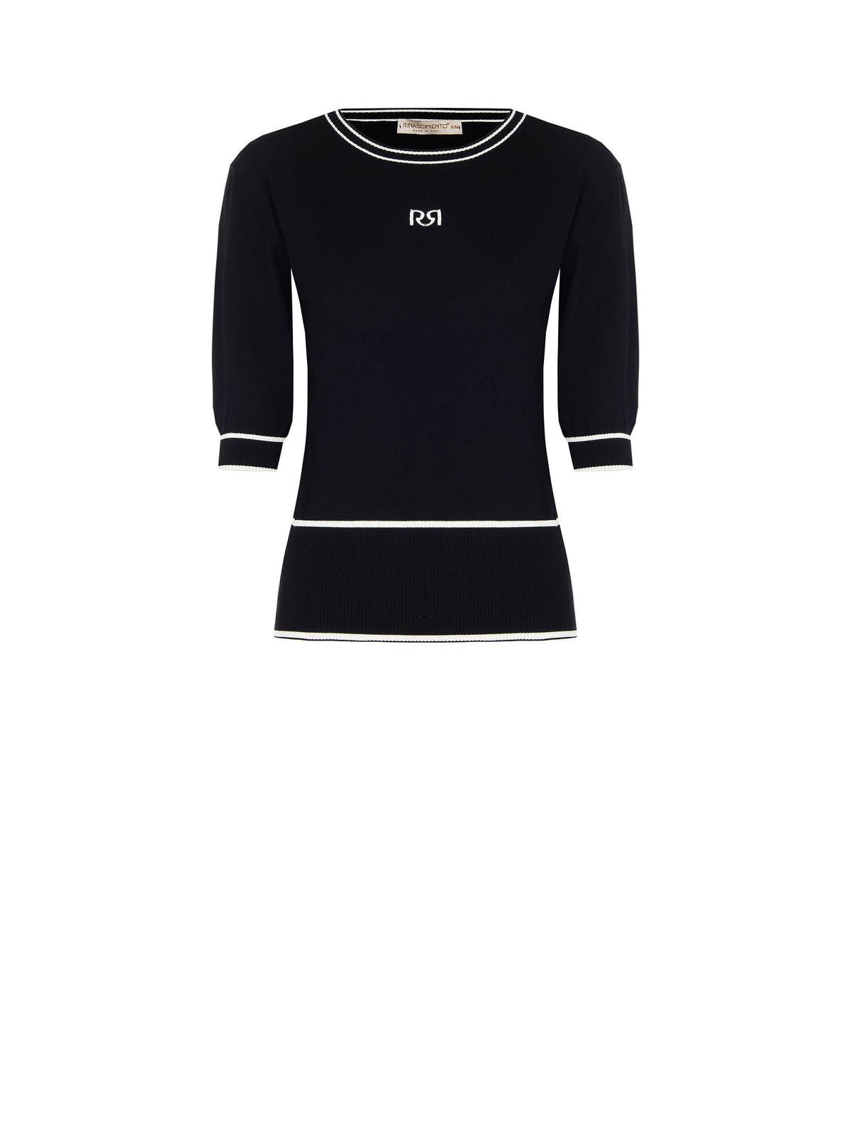 Maglia a Maniche corte con Bordi a Contrasto