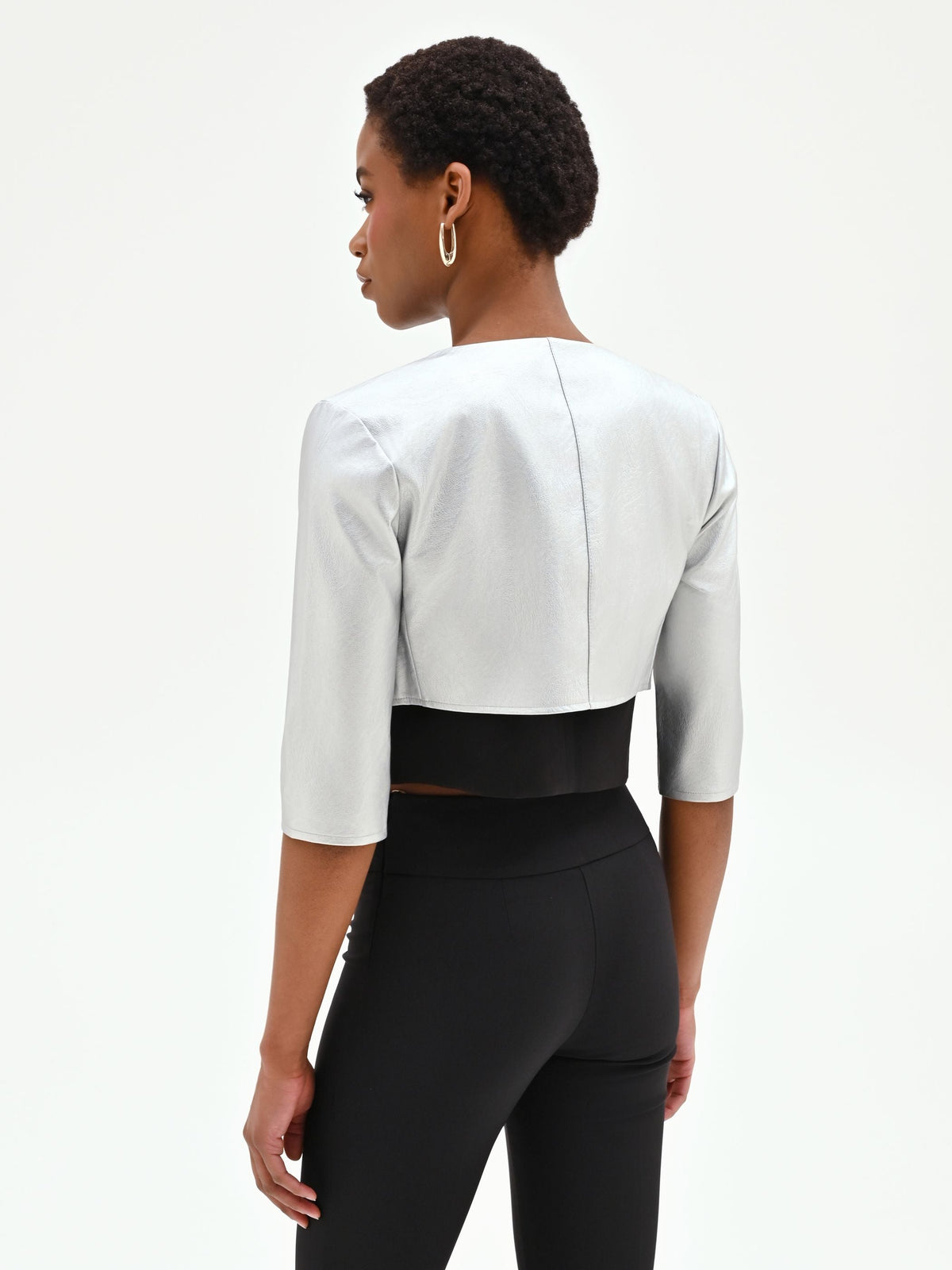 Coprispalle bolero argento metallizzato
