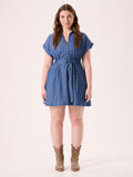 Abito Curvy in Chambray con Strass