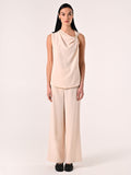 Top Beige effetto Goffrato