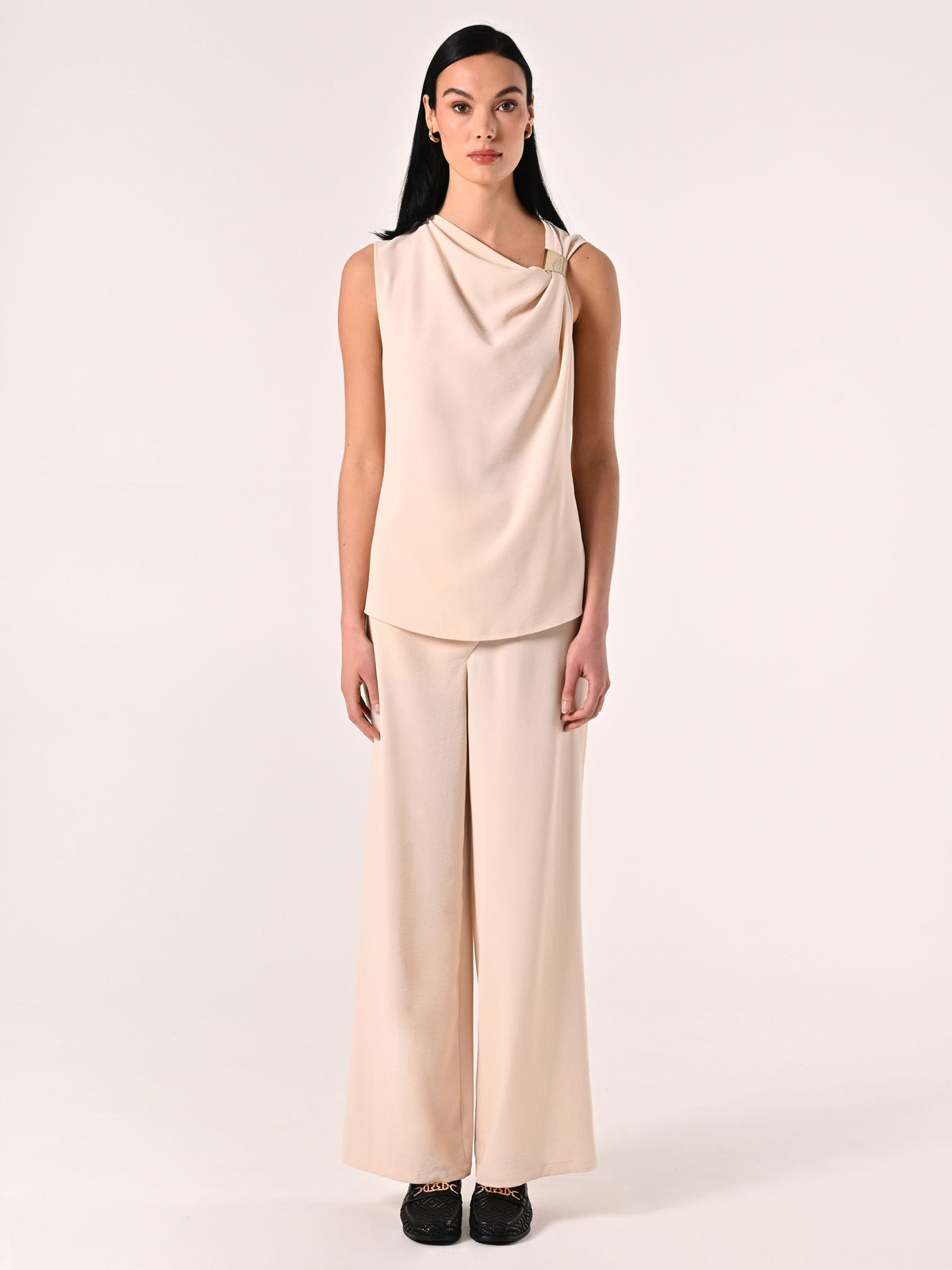 Top Beige effetto Goffrato