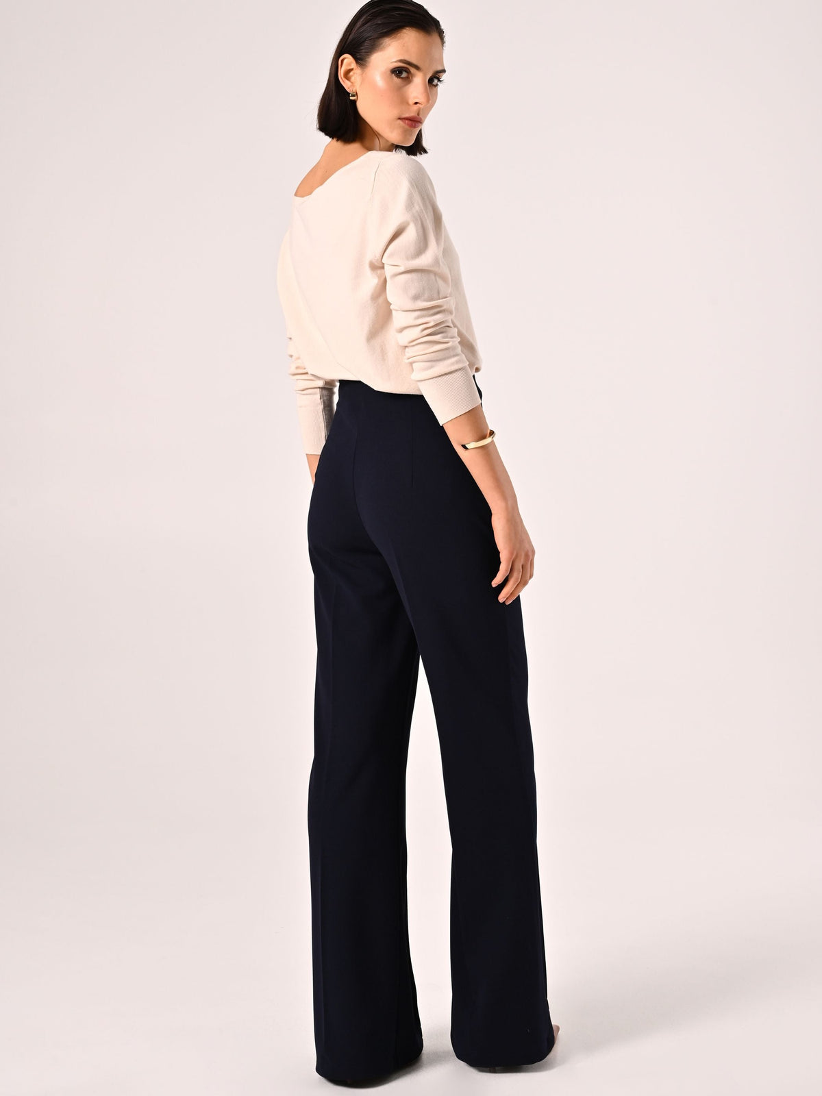 Pantaloni Blu con Bottoni Mariniére