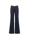 Pantaloni jeans blu navy a palazzo Giorgia Palmas X Rinascimento