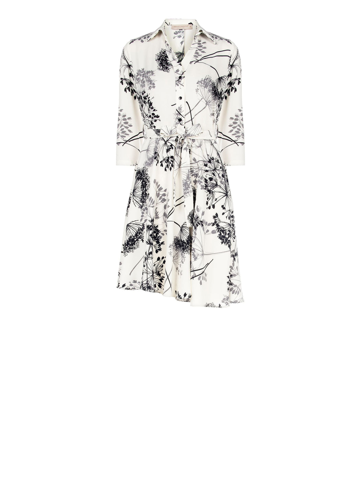 Chemisier stampa Floreale Black & White