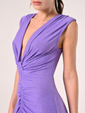 Abito Lungo Viola Lavanda con Glitter