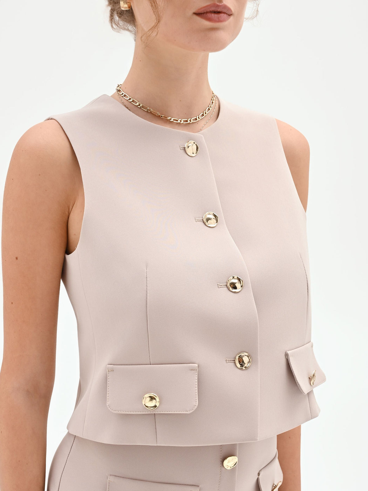 Gilet Studio sartoriale tortora beige