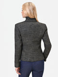 Giacca strutturata verde militare in tessuto stuoia