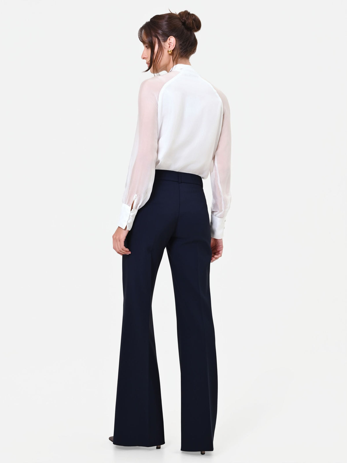 Pantalone Studio blu navy con piega stirata