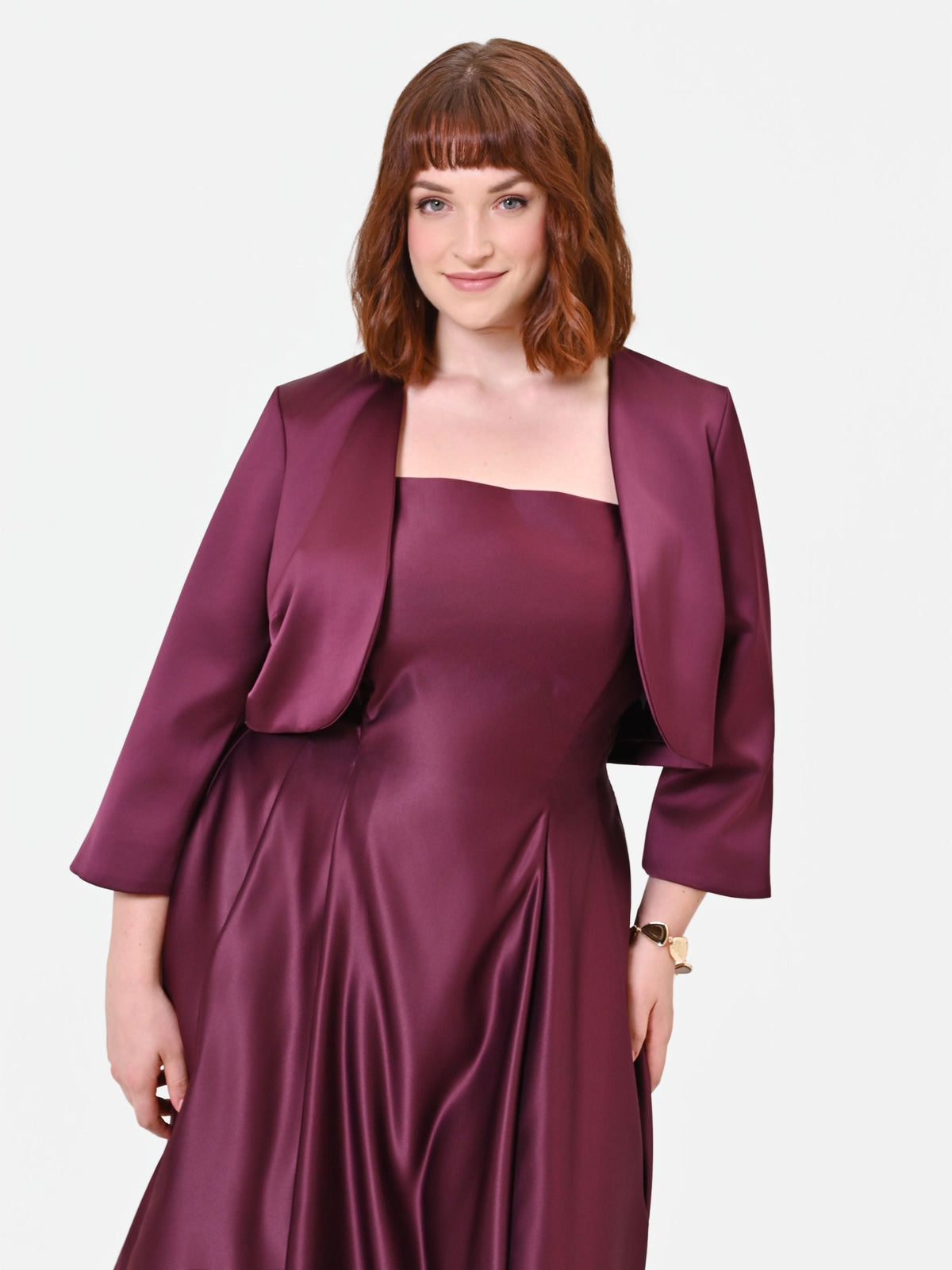 Coprispalle Curvy raso bordeaux rosso con zip