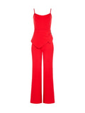 Tuta Rossa con Scollo Bustier