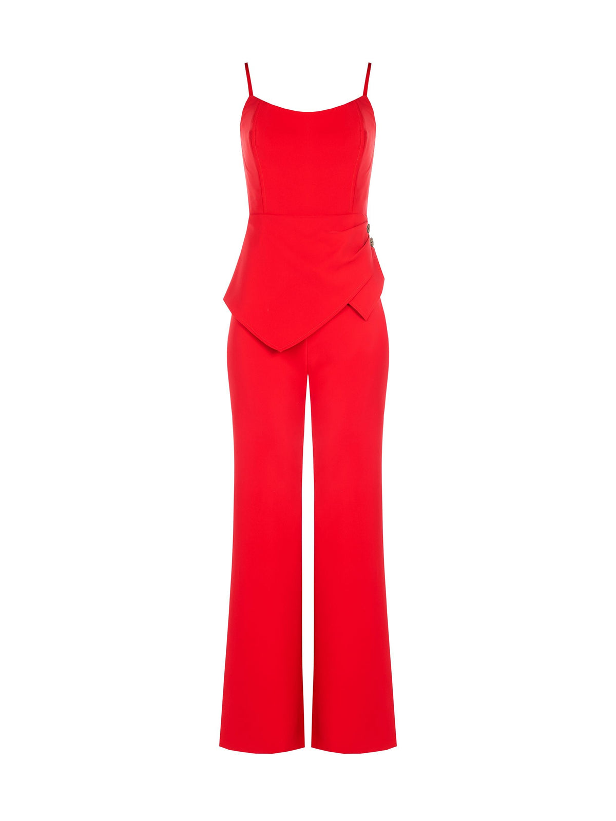 Tuta Rossa con Scollo Bustier