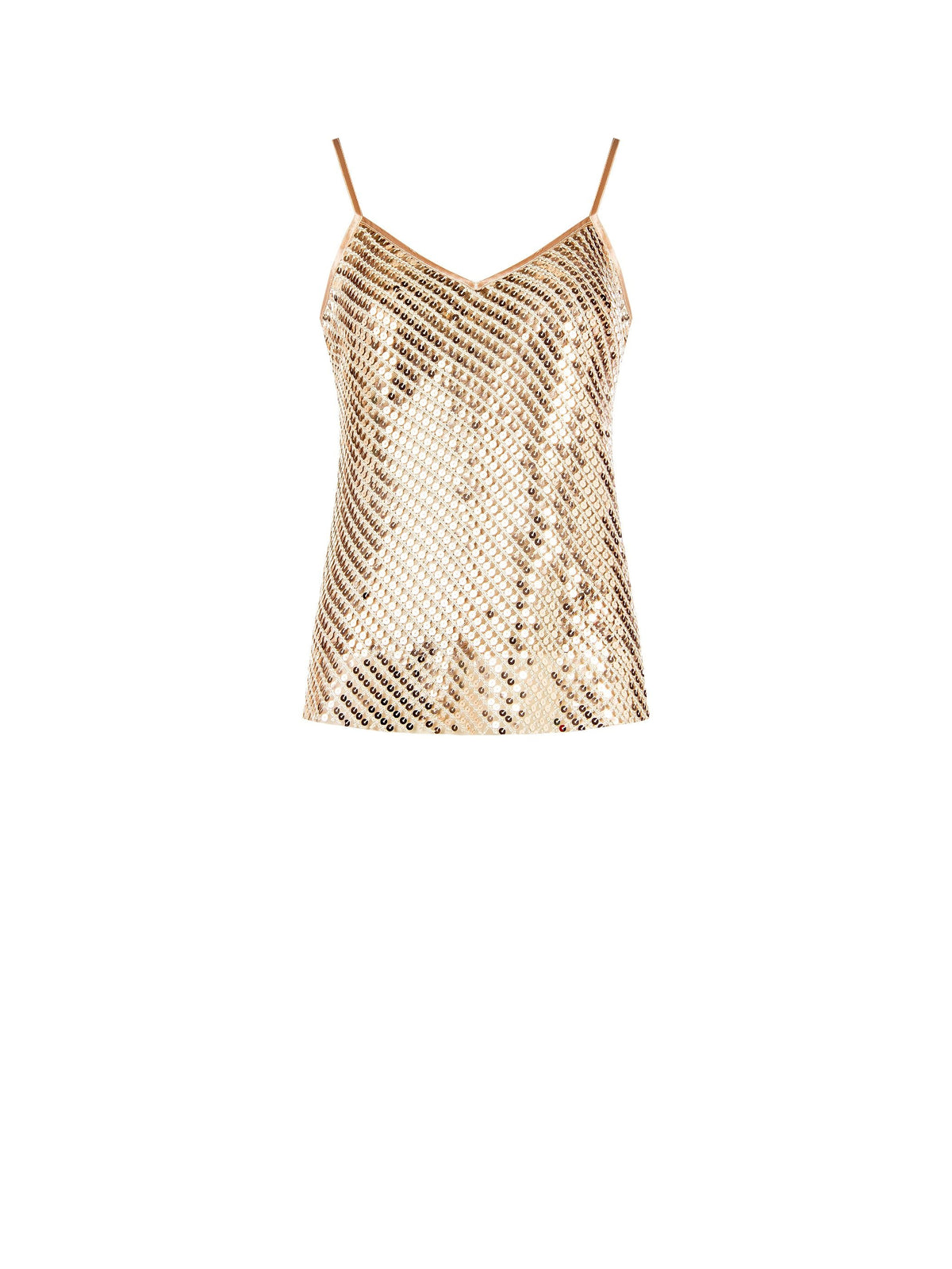 Top Oro Crochet & Paillettes
