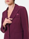 Giacca Studio monopetto bordeaux rosso in tessuto tecnico