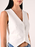 Gilet in Tessuto Tecnico Bianco