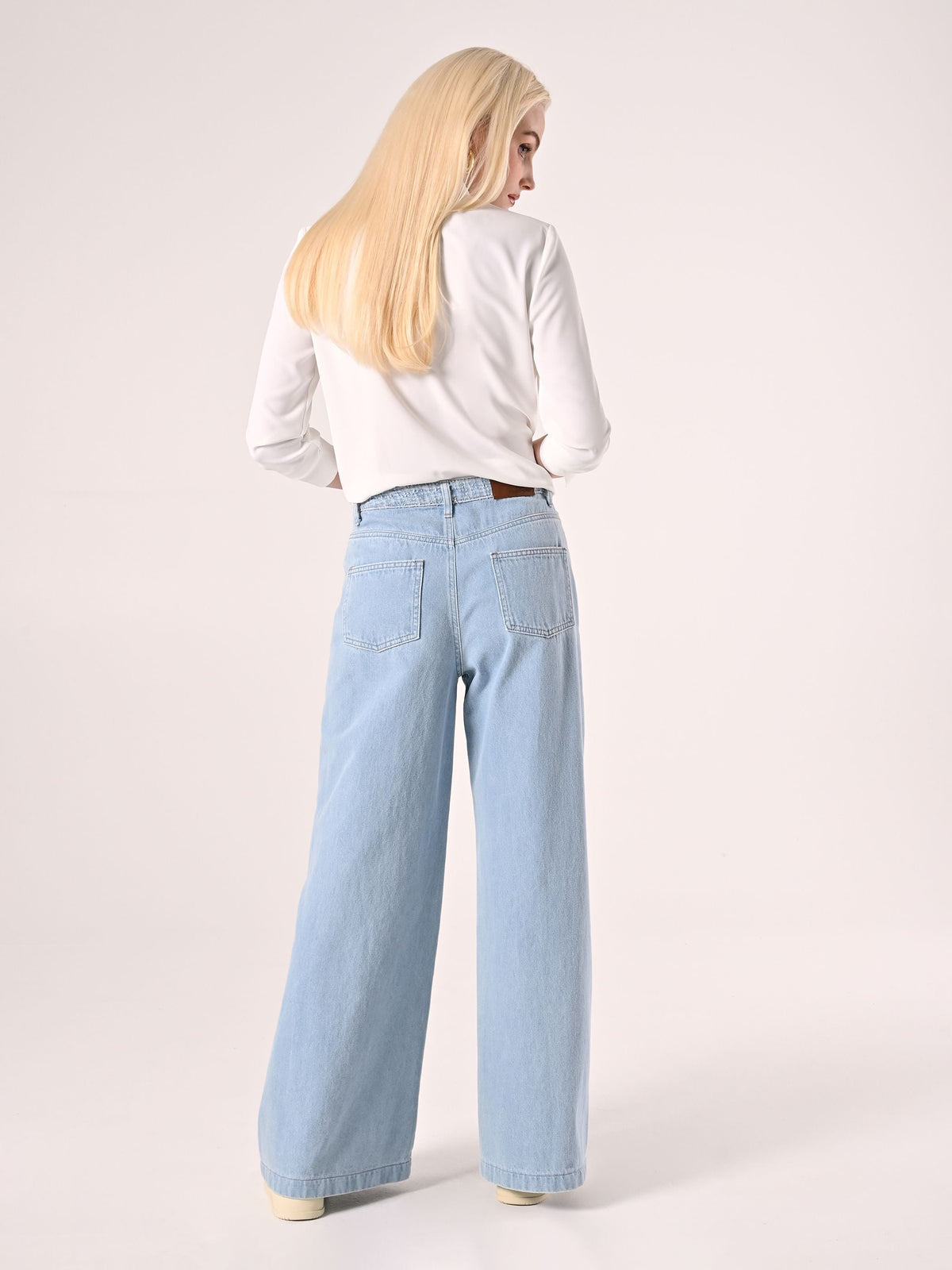 Jeans Gamba Dritta in Denim Chiaro