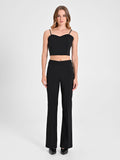 Pantaloni Mid Flared in Tessuto Tecnico