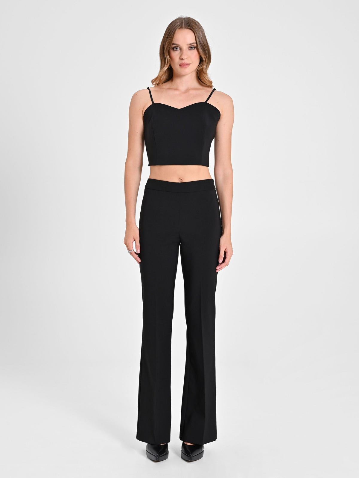 Pantaloni Mid Flared in Tessuto Tecnico