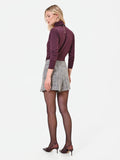 Gonna pantalone grigio con fantasia check