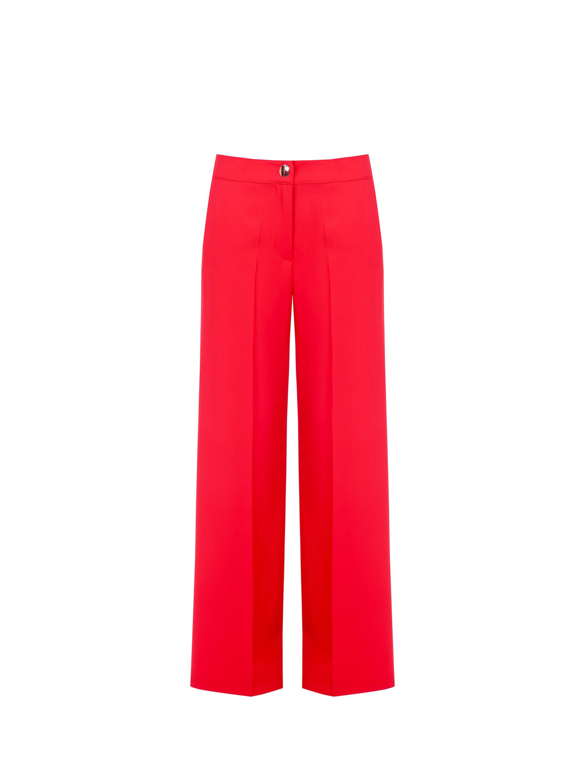 Pantalone a gamba larga rosso fragola in cadi