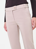 Pantalone a sigaretta tortora beige con piega centrale