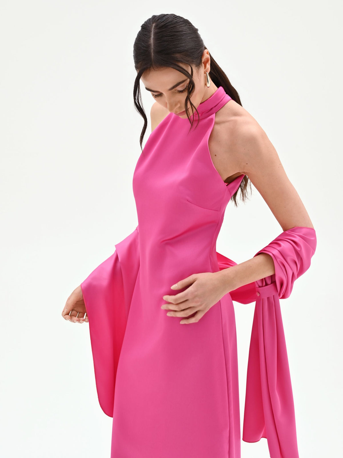 Stola fucsia in raso