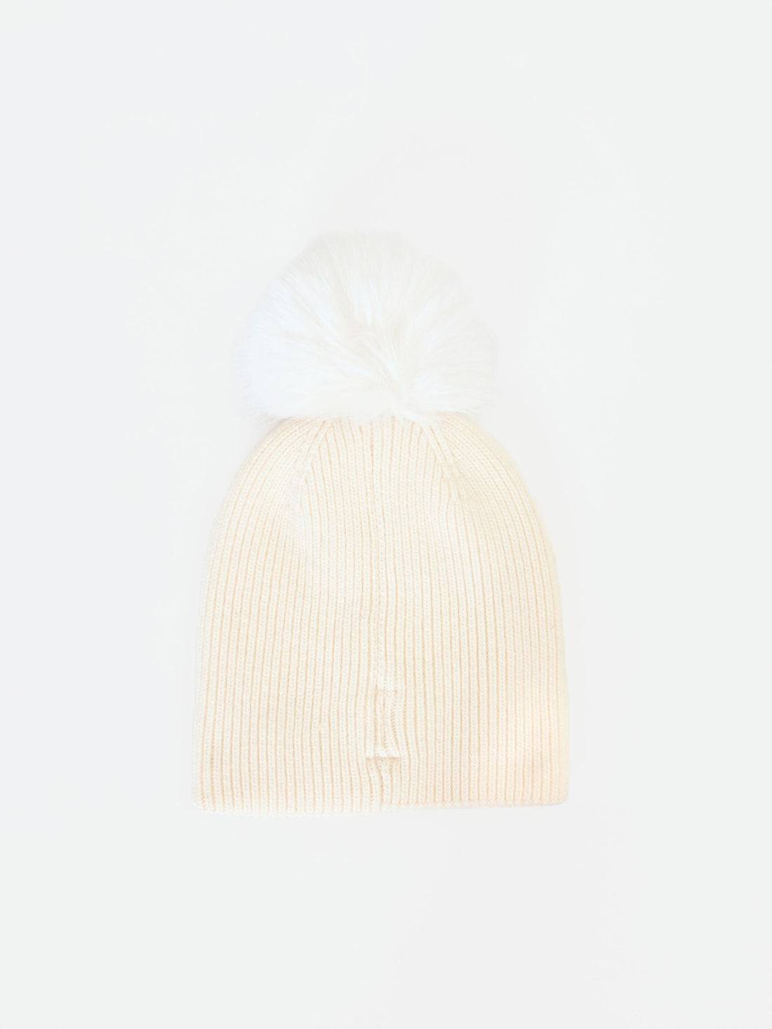 Cappellino bianco con cristalli e pompon