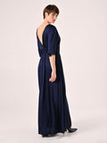 Abito Midi in Raso Blu
