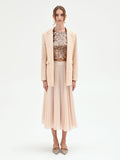 Giacca beige chiaro con paillettes