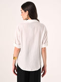 Camicia effetto Goffrato in Misto Viscosa