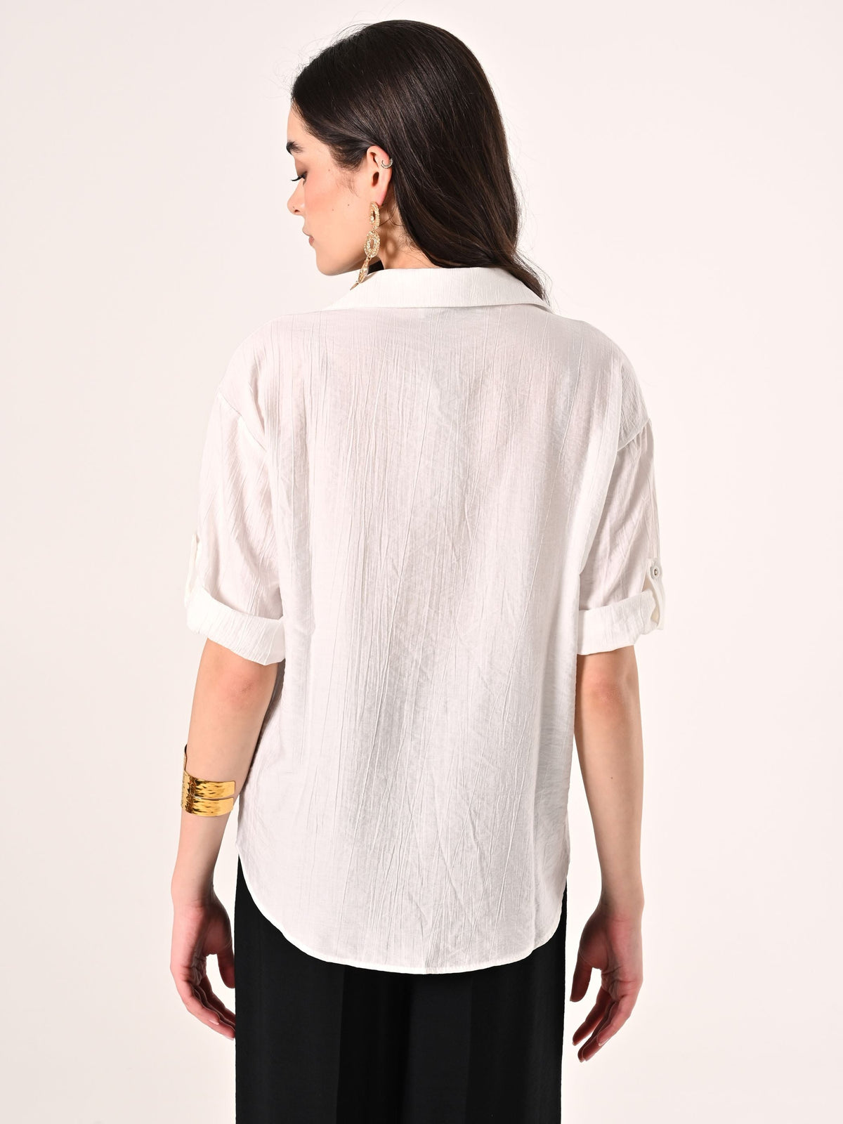 Camicia effetto Goffrato in Misto Viscosa