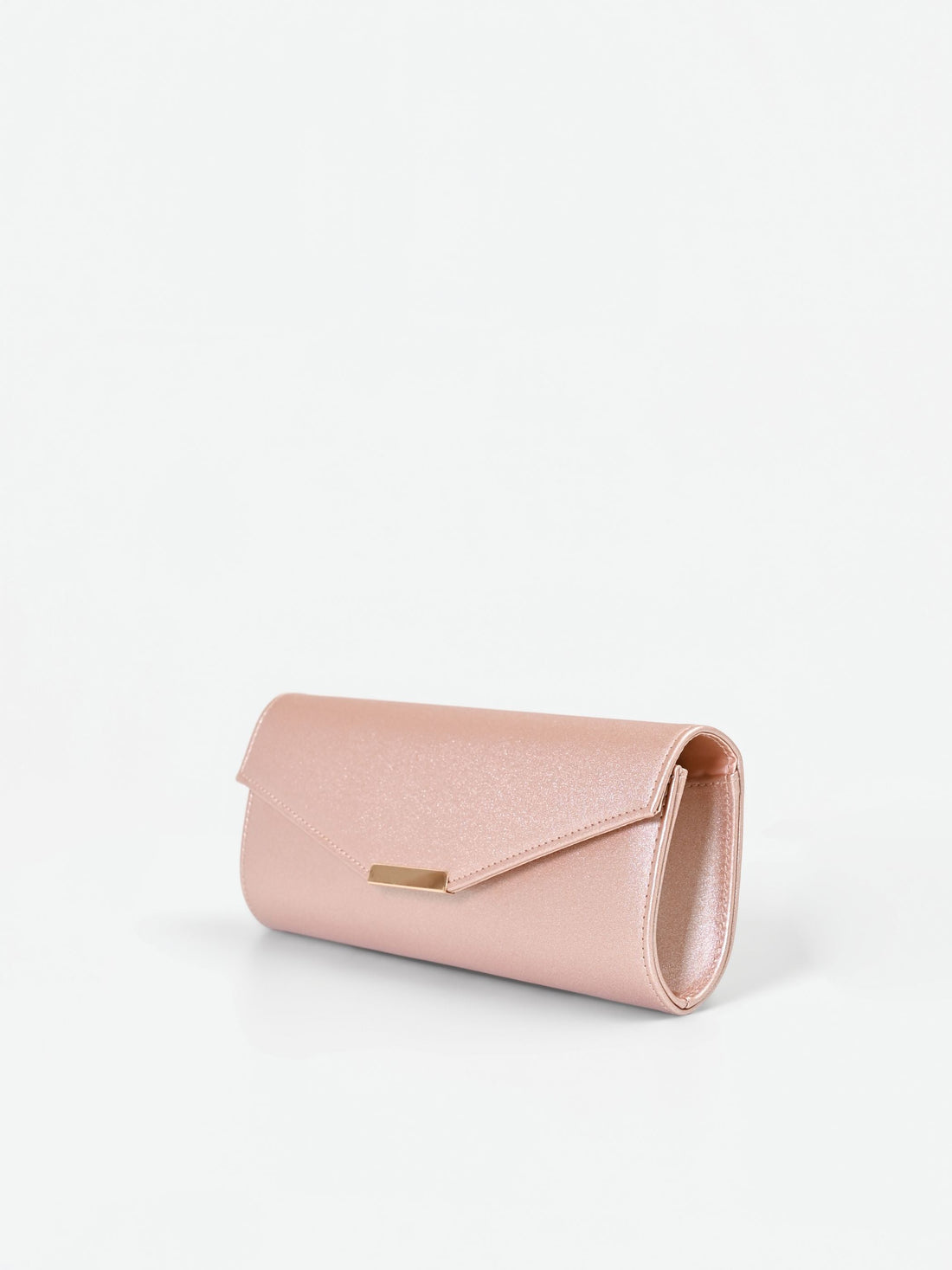 Pochette rosa con texture glitterata