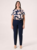 Pantaloni Curvy Blu
