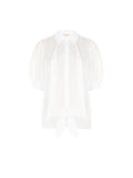 Camicia bianca e inserti in pizzo in cotone