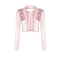 Giacca rosa pastello con paillettes