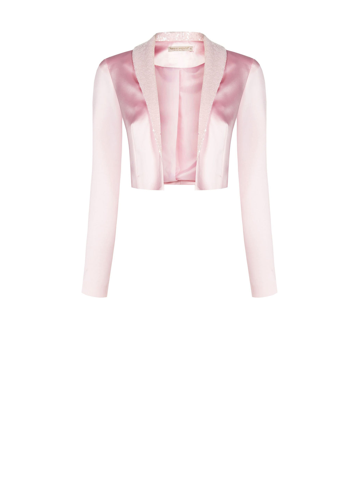 Giacca rosa pastello con paillettes