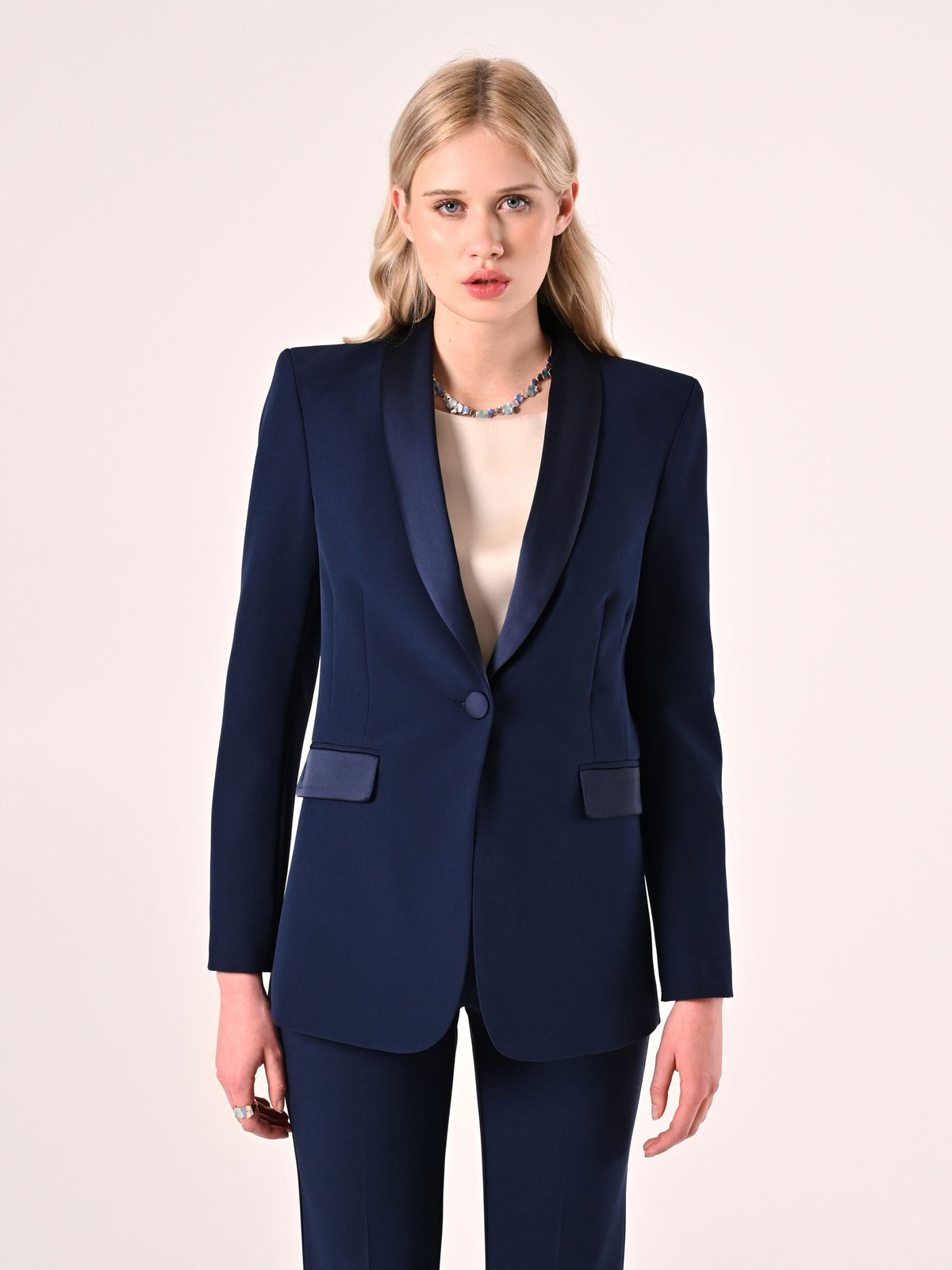 Giacca Revers Tuxedo Blu