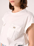 T-Shirt Bianca Utility Pockets