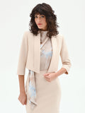 Giacca corta beige chiaro stile bolero