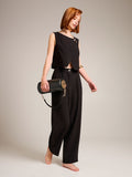 Pantaloni Neri con Pinces