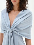 Stola cielo azzurro in maglina lurex
