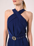 Tuta Blu Navy con Scollo all'Americana